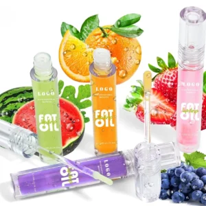 Custom Private Label No Logo Fruit Flavor Mirror Finish Plumping Lip Oil, Brightening Hydrating Dudu Lips Lip Care