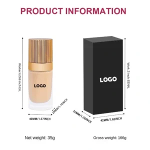 Private Label No Logo Custom Matte Waterproof Foundation, Oil Control Non-Caking Full Coverage Long Wear Base Makeup for Oily Skin