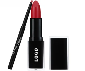 Custom Private Label No Logo Mirror Hydrating Lipstick & Lip Liner Long Wear Non-Transfer Lip Makeup Set