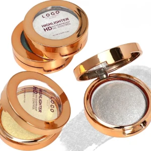 Private Label No Logo Custom Shimmer Cream Highlighter, Non-Caking Long Lasting Facial Brightening Sculpting Makeup