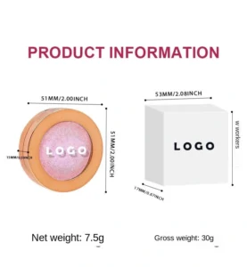 Private Label No Logo Custom Shimmer Cream Highlighter, Non-Caking Long Lasting Facial Brightening Sculpting Makeup