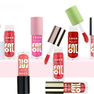 Custom Private Label No Logo Shimmer Mirror Plumping Lip Gloss, Hydrating Brightening Dudu Lips Tinted Lip Oil