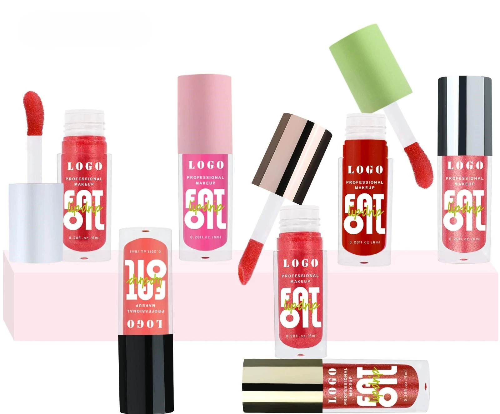 Custom Private Label No Logo Shimmer Mirror Plumping Lip Gloss, Hydrating Brightening Dudu Lips Tinted Lip Oil