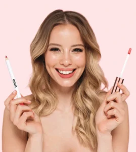 Custom Private Label No Logo Waterproof Non-transfer Lip Gloss & Lip Liner Long Wear Lip Makeup Kit