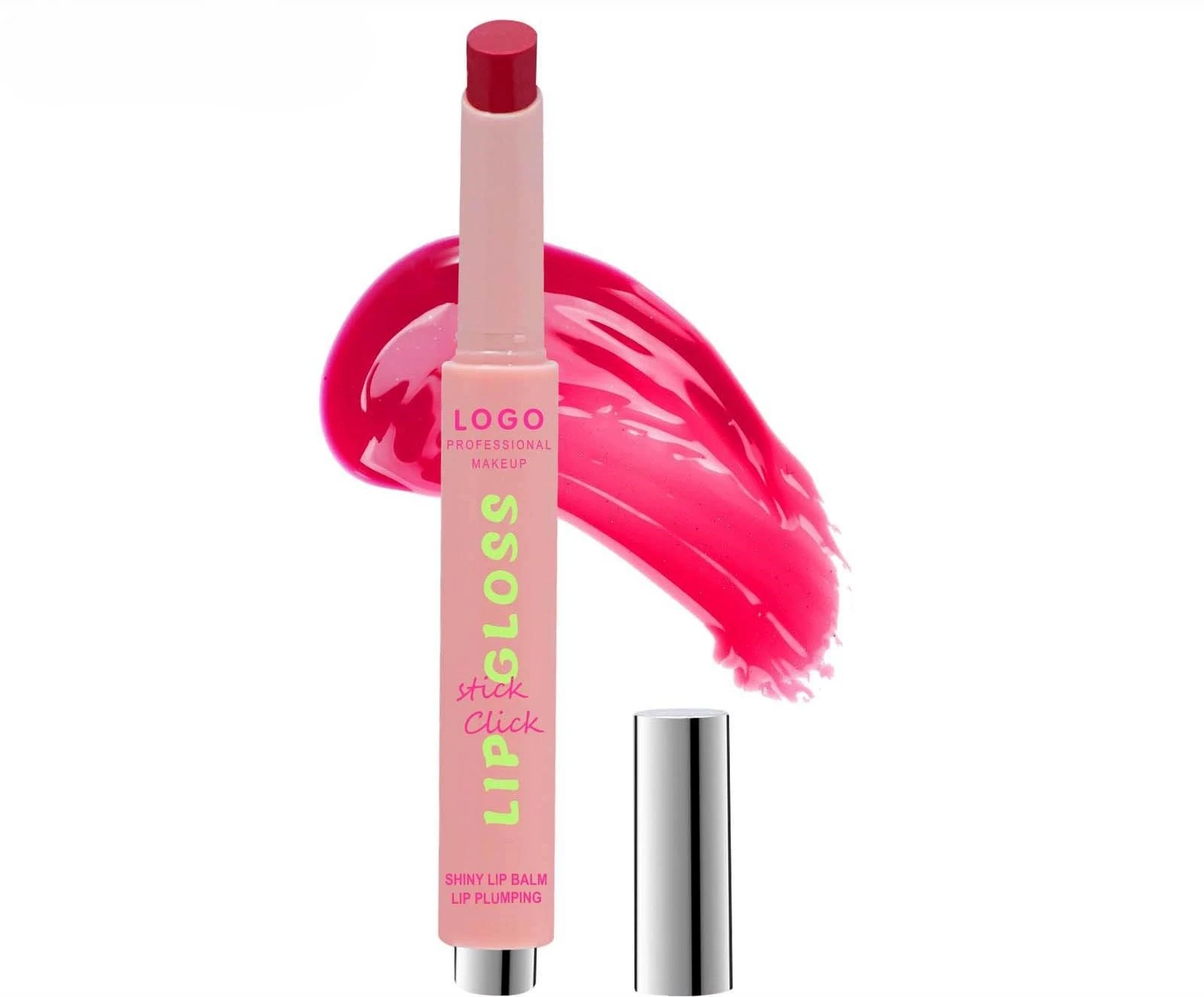 Custom Private Label No Logo Press Type Mirror Finish Plumping Lipstick, Hydrating Long Lasting Dudu Lips Lip Gloss