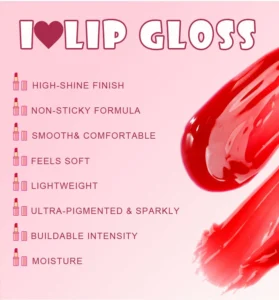 Custom Private Label No Logo Press Type Mirror Finish Plumping Lipstick, Hydrating Long Lasting Dudu Lips Lip Gloss