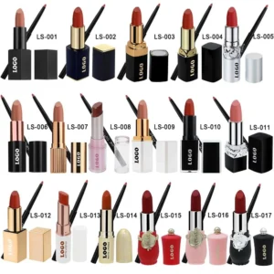 Custom Waterproof Color Lock Shimmer Hydrating Lipstick & Lip Liner Long Wear Lip Makeup Set
