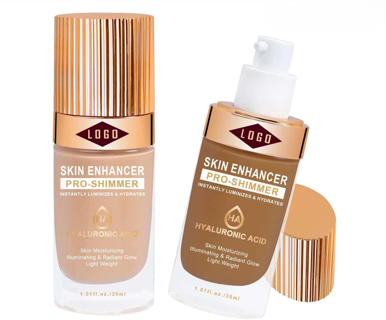 Private Label No Logo Custom Hydrating Shimmer Pore-Minimizing Face Primer, Non-Caking Smoothing Radiant Pre-Makeup Base Cream