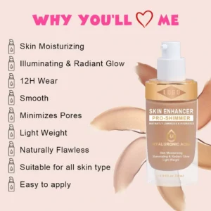 Private Label No Logo Custom Hydrating Shimmer Pore-Minimizing Face Primer, Non-Caking Smoothing Radiant Pre-Makeup Base Cream