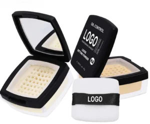Private Label No Logo Custom Waterproof Matte Loose Setting Powder, Oil Control Non-Caking Long Wear Face Finishing Powder