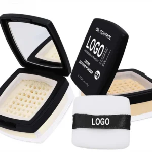 Private Label No Logo Custom Waterproof Matte Loose Setting Powder, Oil Control Non-Caking Long Wear Face Finishing Powder