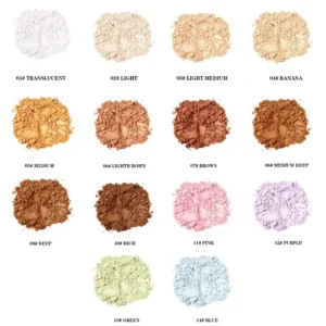 Private Label No Logo Custom Waterproof Matte Loose Setting Powder, Oil Control Non-Caking Long Wear Face Finishing Powder
