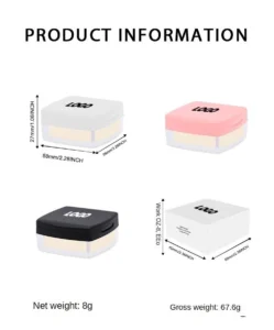Private Label No Logo Custom Waterproof Matte Loose Setting Powder, Oil Control Non-Caking Long Wear Face Finishing Powder