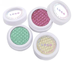 Custom Private Label No Logo Single Chameleon Shimmer Glitter Eyeshadow Palette, Iridescent Highly Pigment Eye Makeup