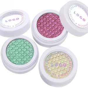 Custom Private Label No Logo Single Chameleon Shimmer Glitter Eyeshadow Palette, Iridescent Highly Pigment Eye Makeup