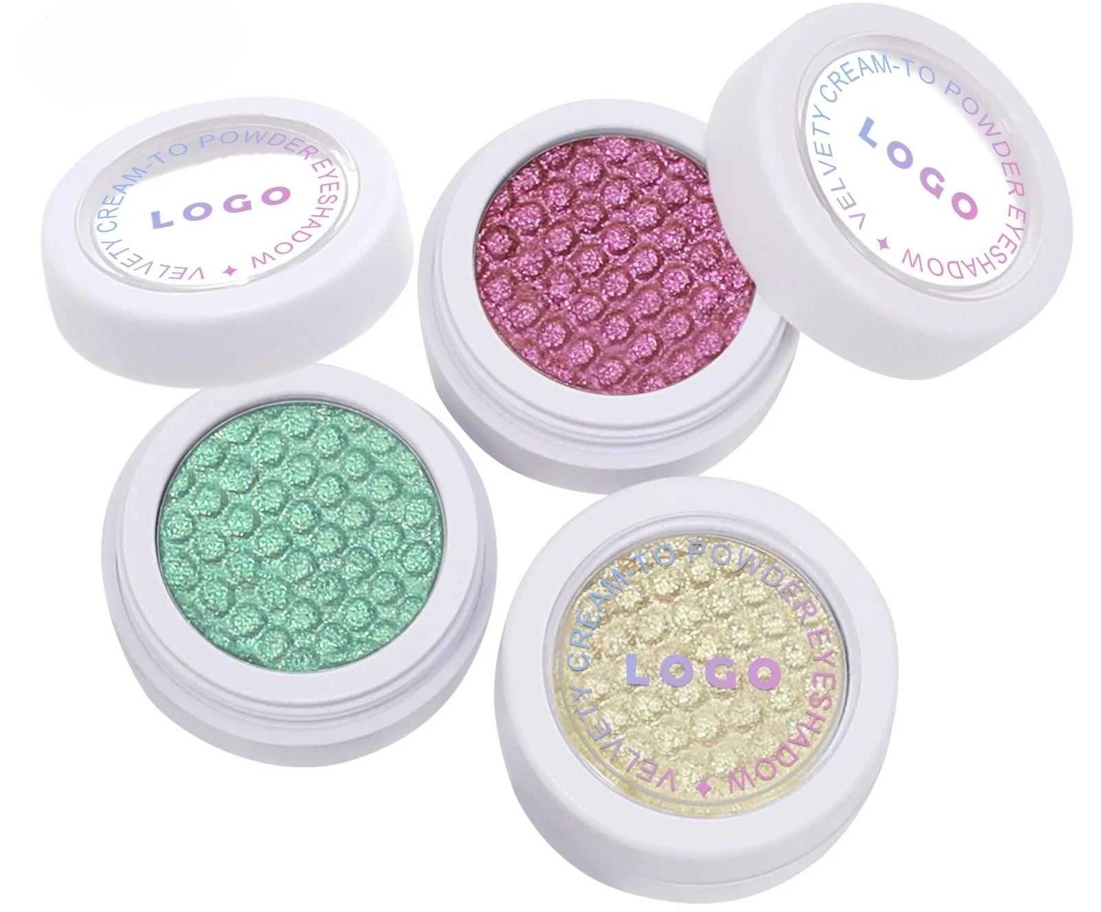 Custom Private Label No Logo Single Chameleon Shimmer Glitter Eyeshadow Palette, Iridescent Highly Pigment Eye Makeup