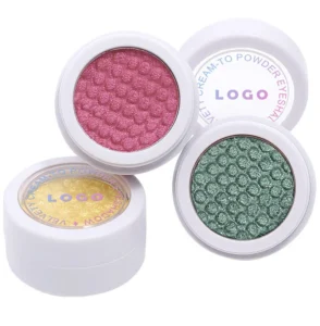 Custom Private Label No Logo Single Chameleon Shimmer Glitter Eyeshadow Palette, Iridescent Highly Pigment Eye Makeup