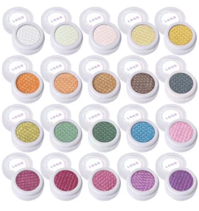 Custom Private Label No Logo Single Chameleon Shimmer Glitter Eyeshadow Palette, Iridescent Highly Pigment Eye Makeup