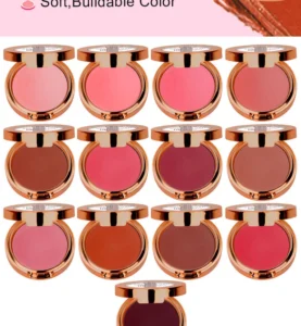 Custom Private Label No Logo Multi-use Cream Blush, Single Shade Highly Pigmented Long Wear Natural Face Rouge