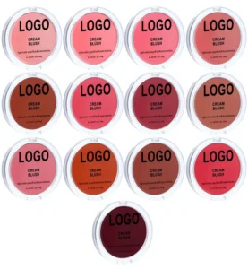Custom Private Label No Logo Multi-use Single Cream Blush, Highly Pigmented Long Wear Natural Nude Facial Rouge Makeup