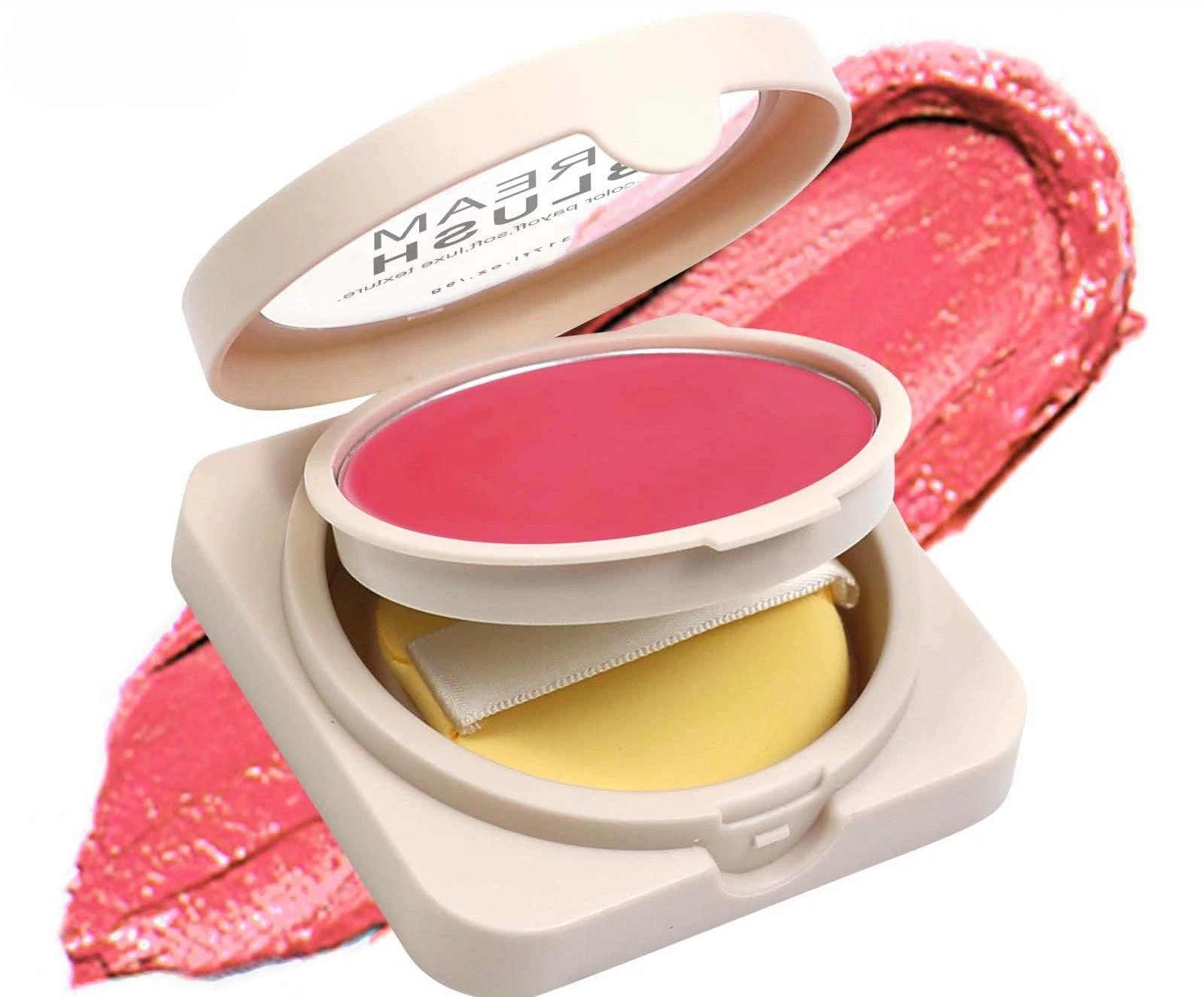 Custom Private Label No Logo Multi-use Single Cream Blush, Highly Pigmented Long Wear Natural Skin Tone Enhancing Rouge