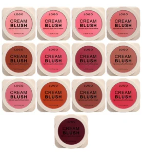 Custom Private Label No Logo Multi-use Single Cream Blush, Highly Pigmented Long Wear Natural Skin Tone Enhancing Rouge