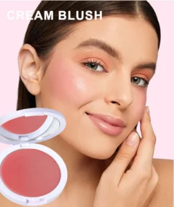 Custom Private Label No Logo Multi-Use Single Cream Blush, Highly Pigmented Long-Lasting Natural Complexion Enhancing Facial Rouge