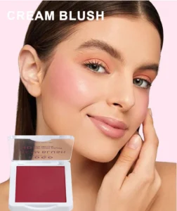 Custom Private Label No Logo Multi-Use Single Cream Blush Palette, Highly Pigmented Long-Lasting Natural Nude Facial Rouge