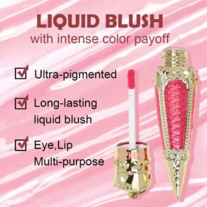 Custom Private Label No Logo Single Waterproof Liquid Blush, Fade-Resistant Highly Pigmented Long-Lasting Natural Facial Rouge
