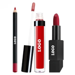 Custom Velvet Matte Waterproof Non-transfer Lipstick Lip Gloss & Lip Liner Gift Set