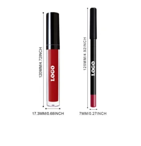 Custom Velvet Matte Waterproof Non-transfer Lipstick Lip Gloss & Lip Liner Gift Set