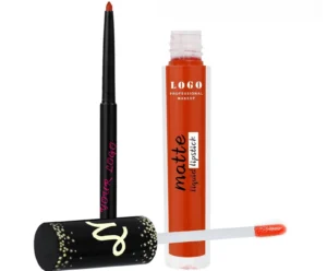 Custom Velvet Matte Waterproof Non-smudge Non-transfer Lip Gloss & Lip Liner Lip Makeup Set