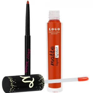 Custom Velvet Matte Waterproof Non-smudge Non-transfer Lip Gloss & Lip Liner Lip Makeup Set