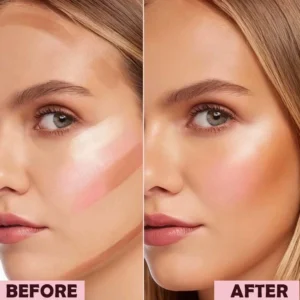 Custom Private Label No Logo Waterproof 3-Shade Multi-Use Highlight Contour Blush Cream Palette, Long-Lasting Facial Sculpting Makeup