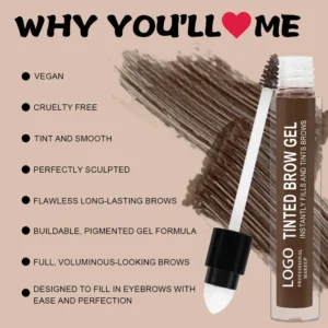 Custom Waterproof Smudge-Proof Eyebrow Tint Pomade, Natural Wild Brow Individual Hair Effect Fade-Resistant Long-Wear Brow Makeup
