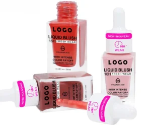 Custom Private Label No Logo Waterproof Matte Shimmer Expanding Tone Liquid Blush, Highly Pigmented Long Lasting Natural Nude Rouge