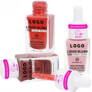 Custom Private Label No Logo Waterproof Matte Shimmer Expanding Tone Liquid Blush, Highly Pigmented Long Lasting Natural Nude Rouge