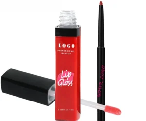 Custom 2 In 1 Waterproof Hydrating Lip Gloss & Lip Liner Long Wear Non-Transfer Lip Makeup Kit
