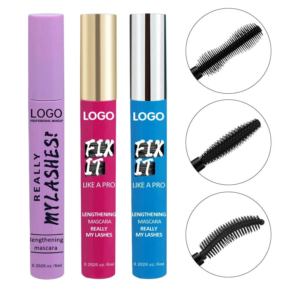 Custom Private Label No Logo Waterproof Smudge-Proof Mascara, Lengthening Volumizing Long-Lasting Eyelash Priming Styling Makeup