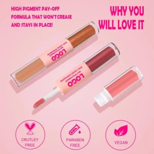 Custom Private Label No Logo Waterproof Long-Lasting Liquid Eyeshadow, Matte Shimmer Fine Glitter Highly Pigmented Eye Brightening Makeup