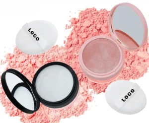 Private Label No Logo Custom Waterproof Oil-Control Loose Blush Powder, Non-Caking Brightening Transfer-Resistant Natural Facial Rouge