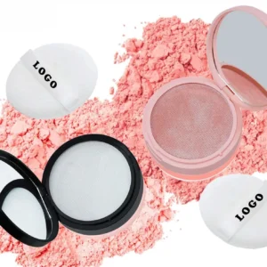 Private Label No Logo Custom Waterproof Oil-Control Loose Blush Powder, Non-Caking Brightening Transfer-Resistant Natural Facial Rouge