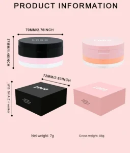 Private Label No Logo Custom Waterproof Oil-Control Loose Blush Powder, Non-Caking Brightening Transfer-Resistant Natural Facial Rouge