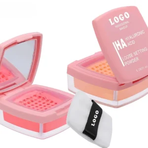 Private Label No Logo Custom Waterproof Sweat Proof Matte Loose Powder & Blush, Non-Caking Transfer Resistant Long Wear Facial Makeup