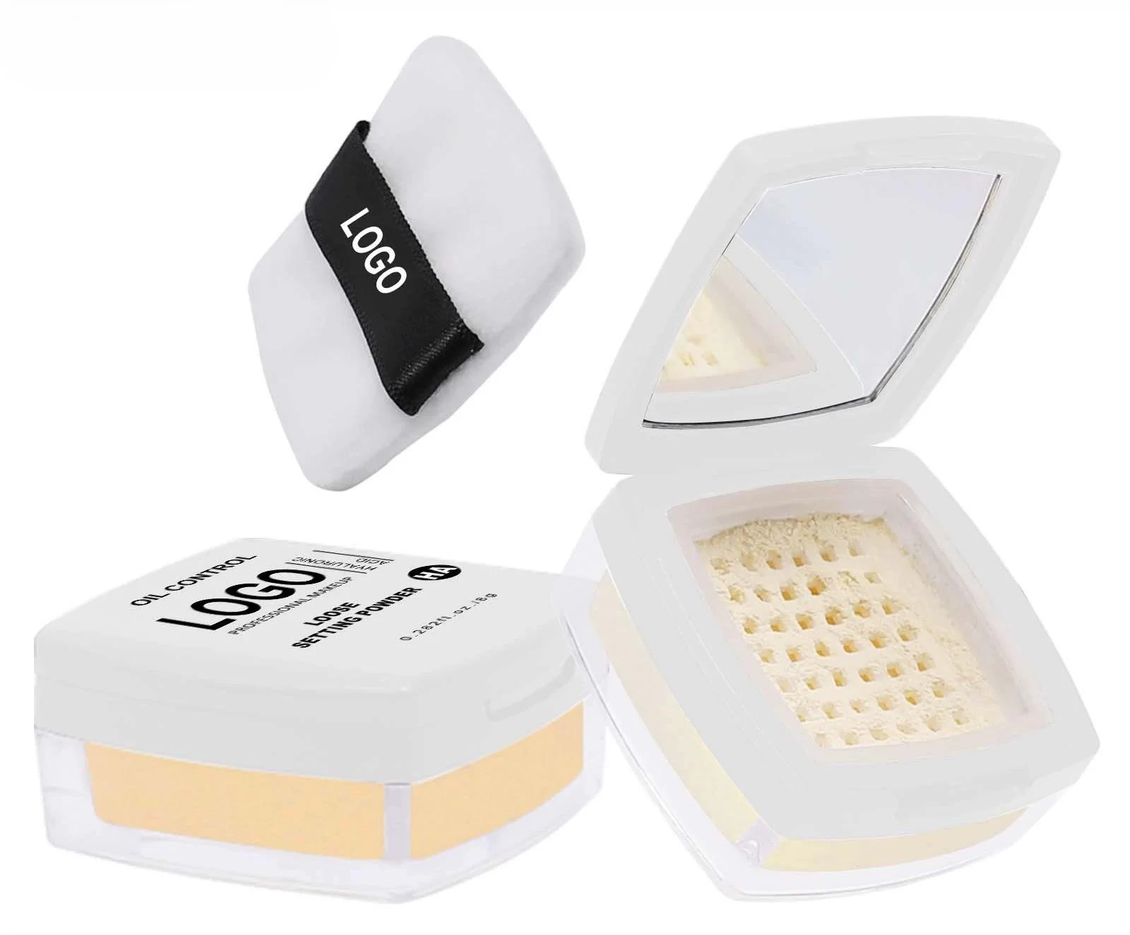 Private Label No Logo Custom Matte Loose Setting Powder, Oil Control Transfer Resistant Long Wear Facial Finishing Makeup