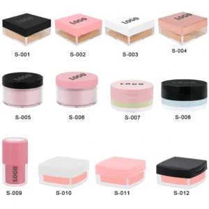 Private Label No Logo Custom Waterproof Sweat Proof Matte Loose Powder & Blush, Non-Caking Transfer Resistant Long Wear Facial Makeup