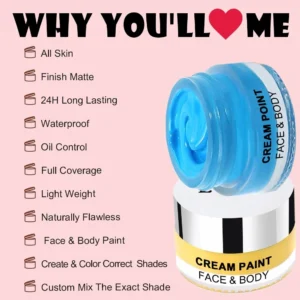 Custom Private Label No Logo Waterproof Matte Concealer Cream, Blemish Dark Circle Covering Transfer-Resistant Stage Facial Paint Makeup