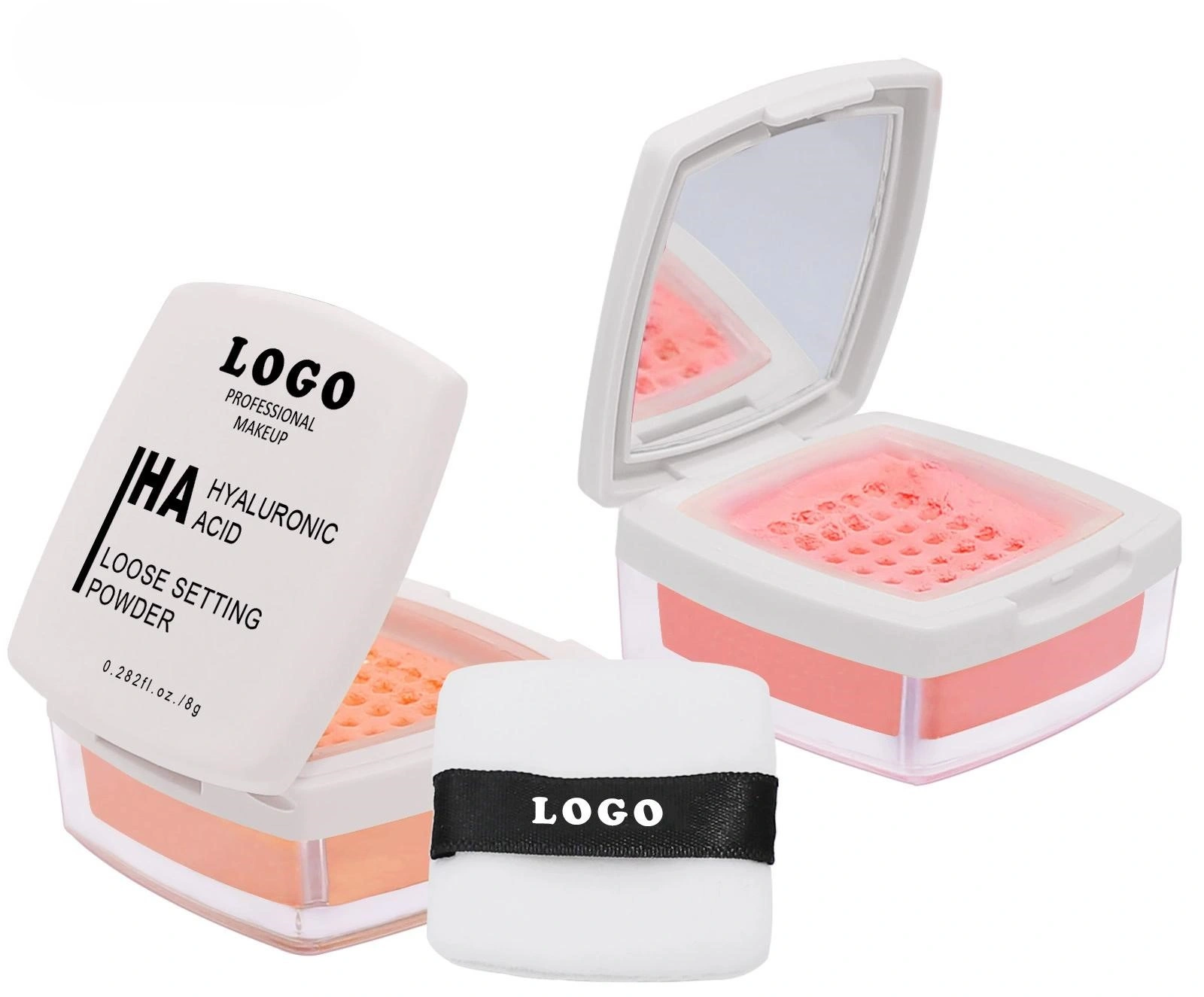 Private Label No Logo Custom Waterproof Sweat Proof Matte Loose Powder & Blush, Non-Caking Transfer Resistant Long Wear Facial Makeup