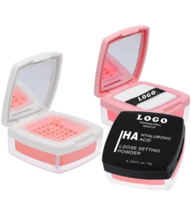 Private Label No Logo Custom Waterproof Sweat Proof Matte Loose Powder & Blush, Non-Caking Transfer Resistant Long Wear Facial Makeup