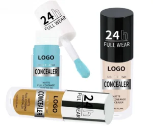 Custom Private Label No Logo Waterproof Matte Liquid Concealer, Dark Circle Covering Non-Caking Transfer Resistant Long Wear Base Makeup